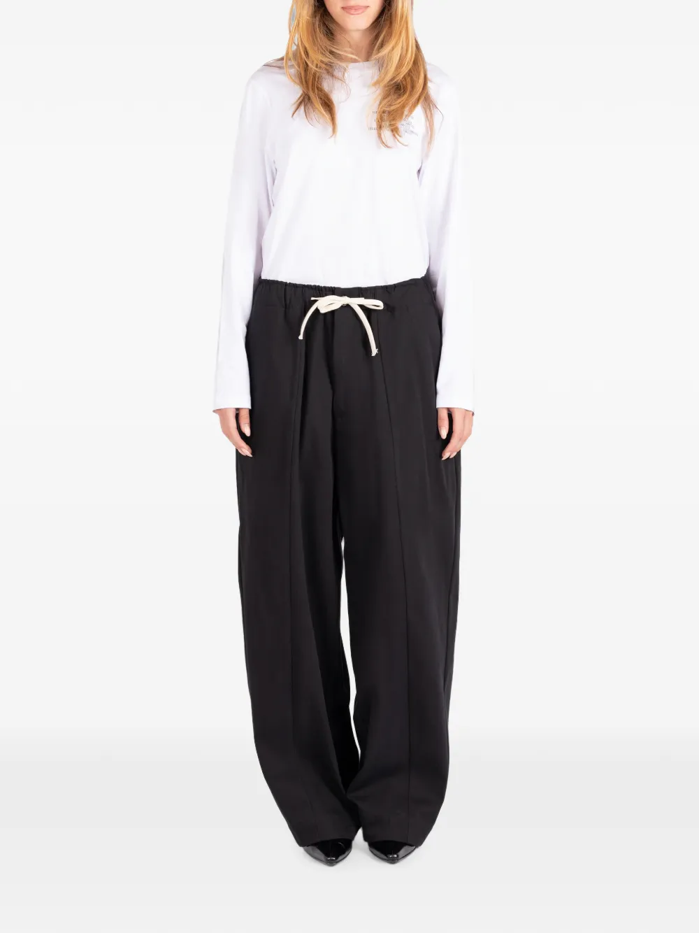 Société Anonyme Helsinki pleated drawstring-waist trousers Zwart