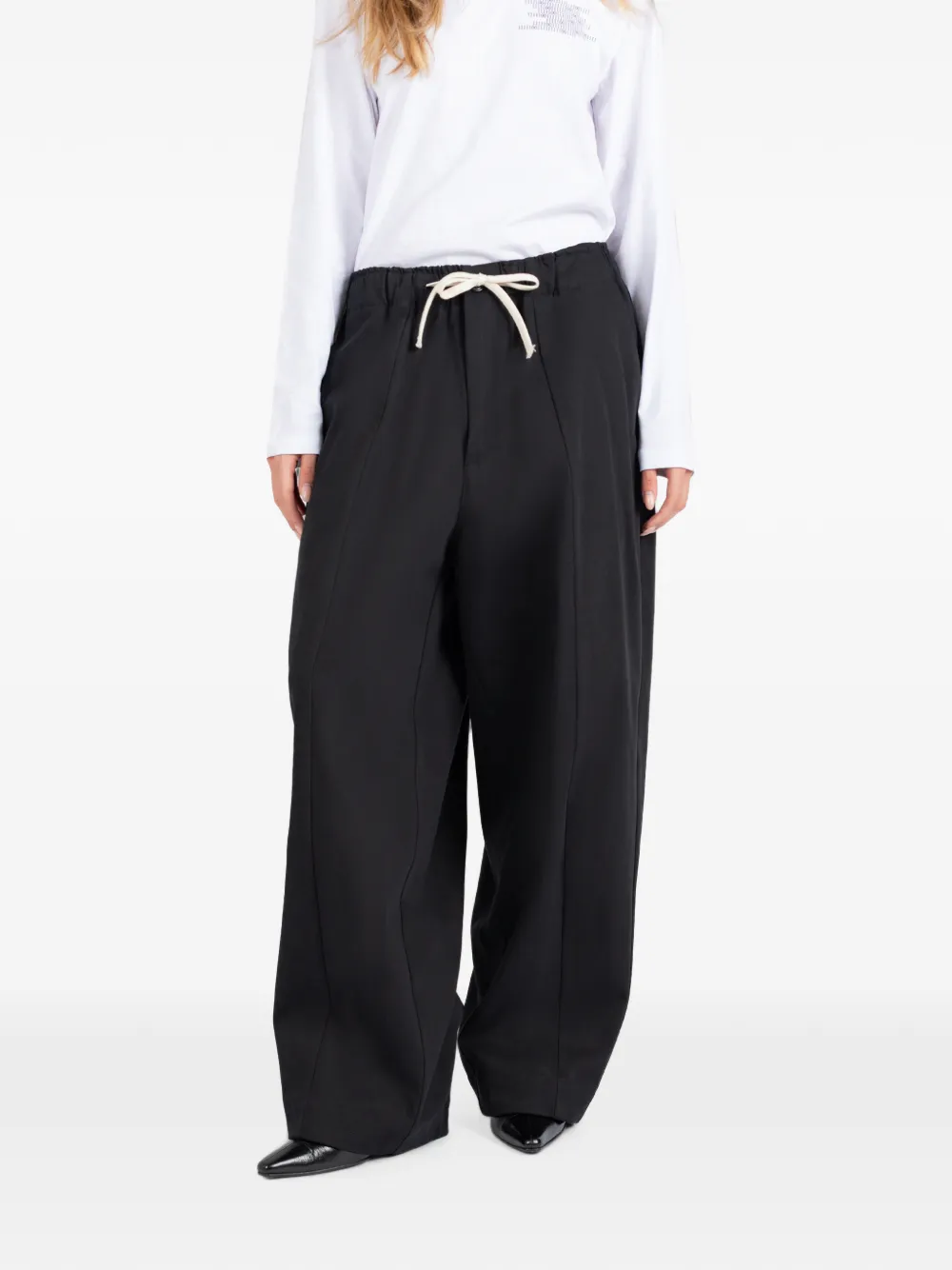 Société Anonyme Helsinki pleated drawstring-waist trousers Zwart