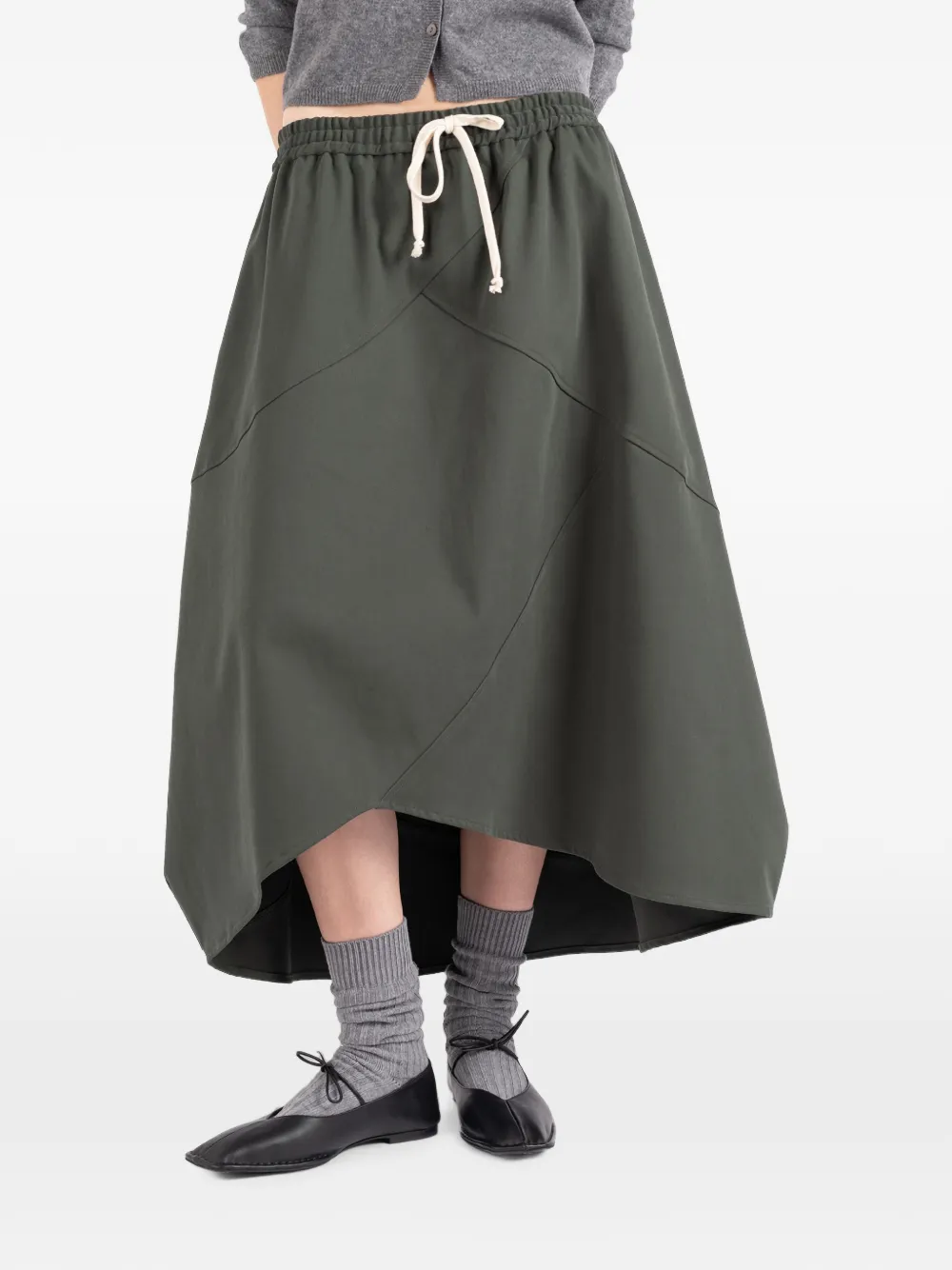 Société Anonyme Bunka asymmetric drawstring maxi skirt - Verde