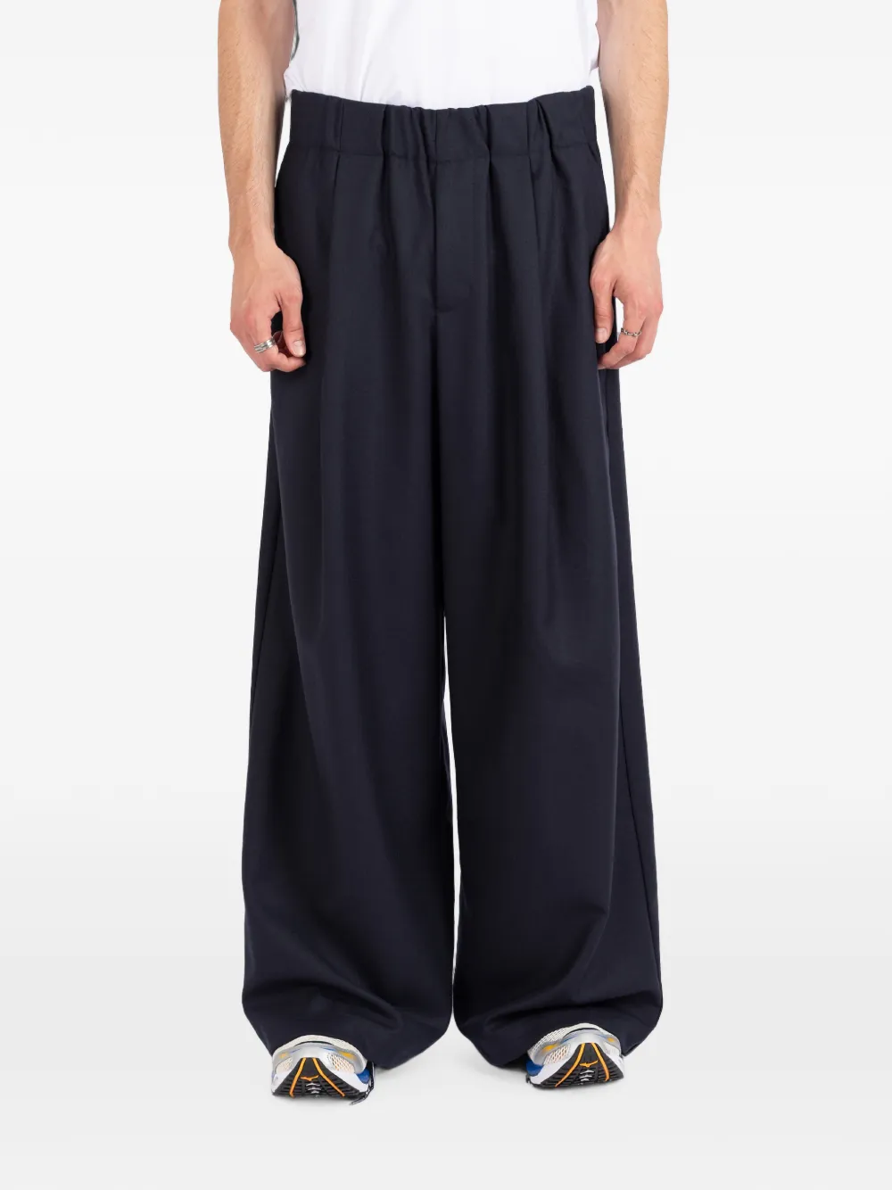 Société Anonyme Gatsby plooibroek met wijde pijpen Blauw