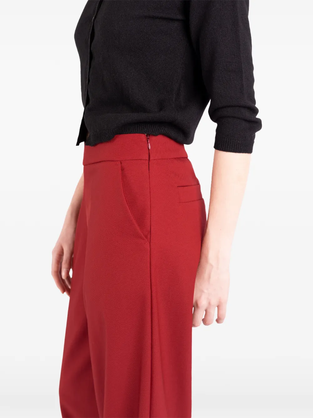 Société Anonyme Josephine broek met wijde pijpen Rood