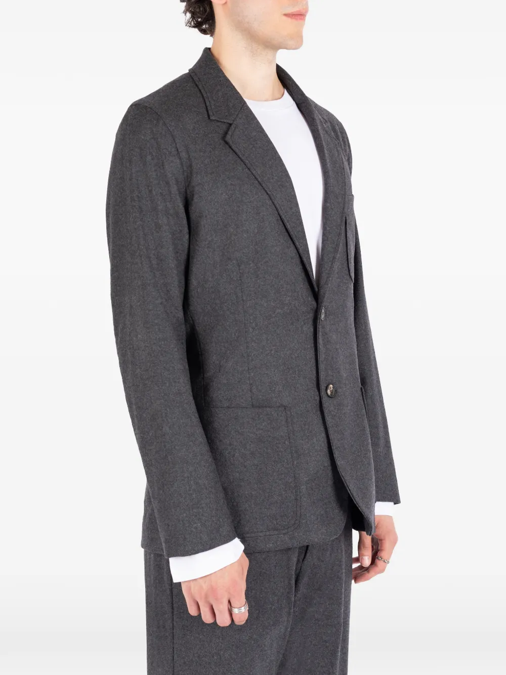 Société Anonyme Wollen blazer met gekerfde revers Grijs