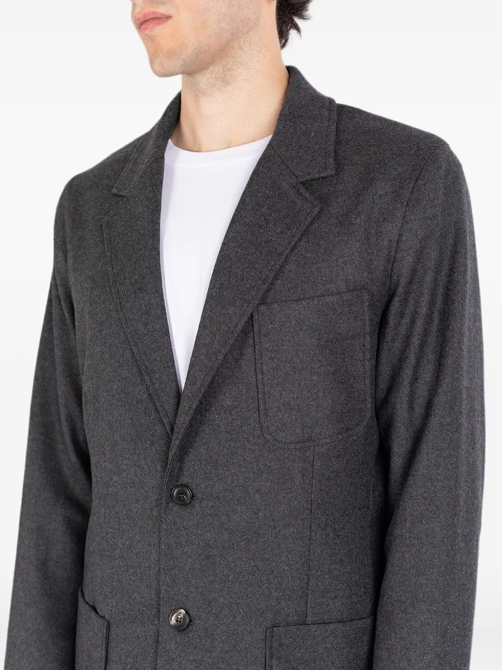 Société Anonyme Wollen blazer met gekerfde revers Grijs