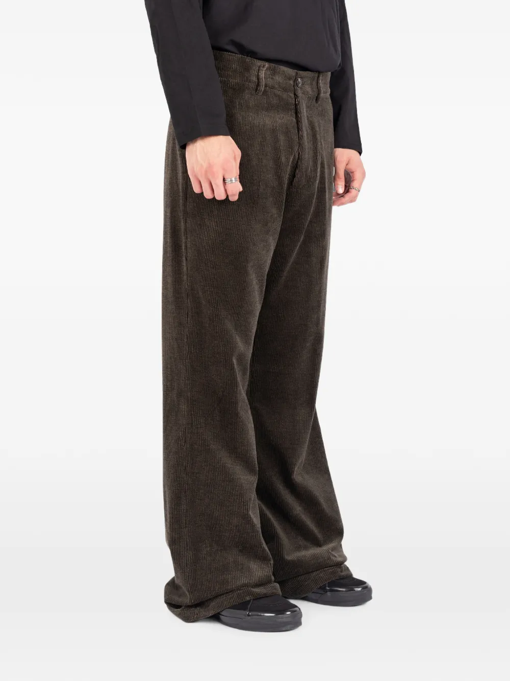 Société Anonyme Ribfluwelen broek met wijde pijpen Bruin