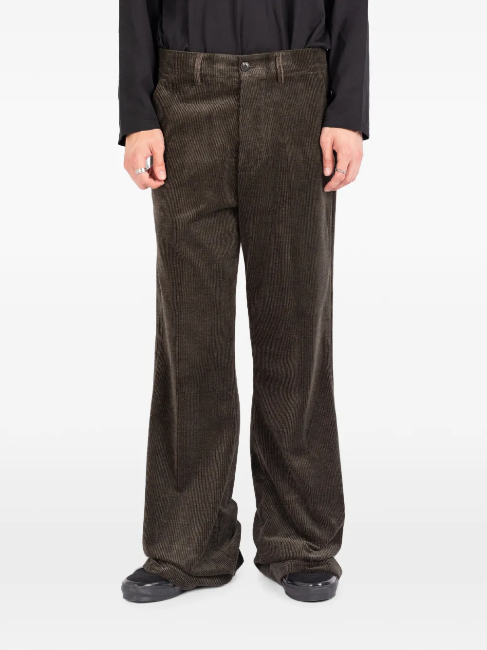 Société Anonyme Ribfluwelen broek met wijde pijpen Bruin