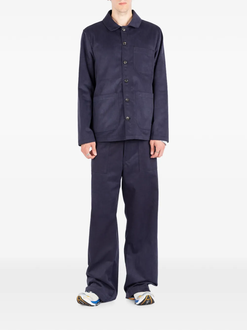 Société Anonyme Button-up katoenen cargo shirtjack Blauw