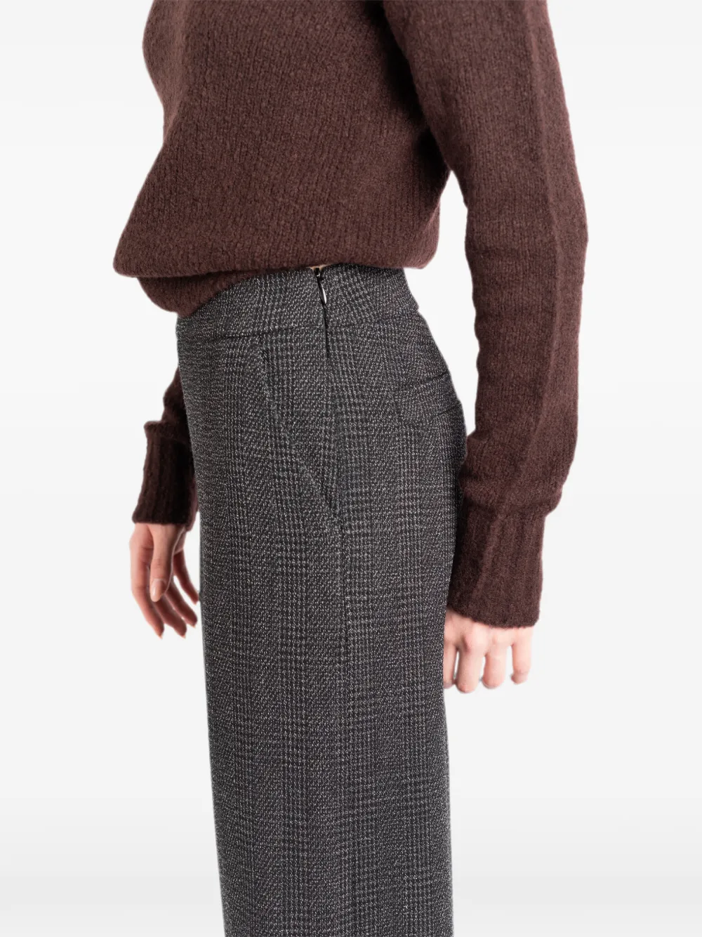 Société Anonyme Prince of Wales geruite wollen broek Grijs