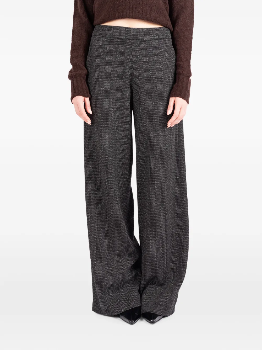 Société Anonyme Prince of Wales check wool trousers - Grau