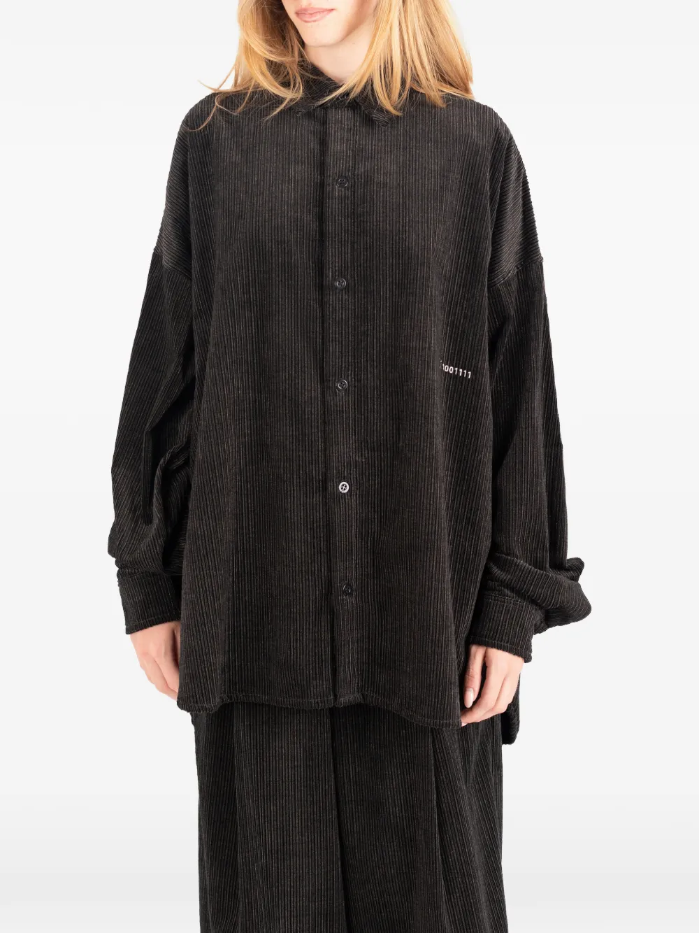 Société Anonyme Ribfluwelen shirtjack met lange mouwen Bruin