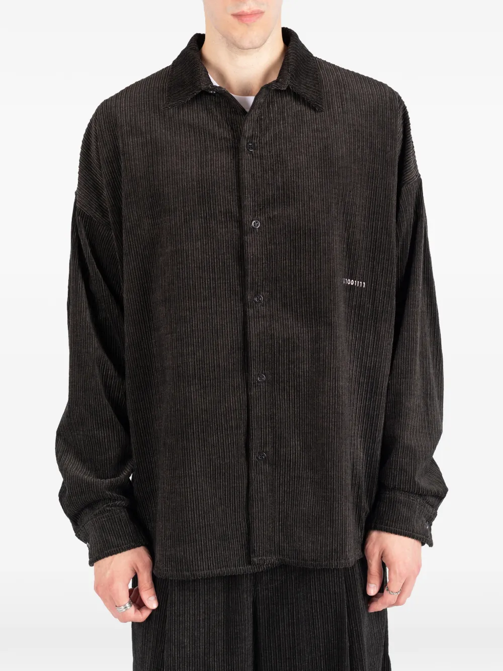 Société Anonyme Ribfluwelen shirtjack met lange mouwen Bruin