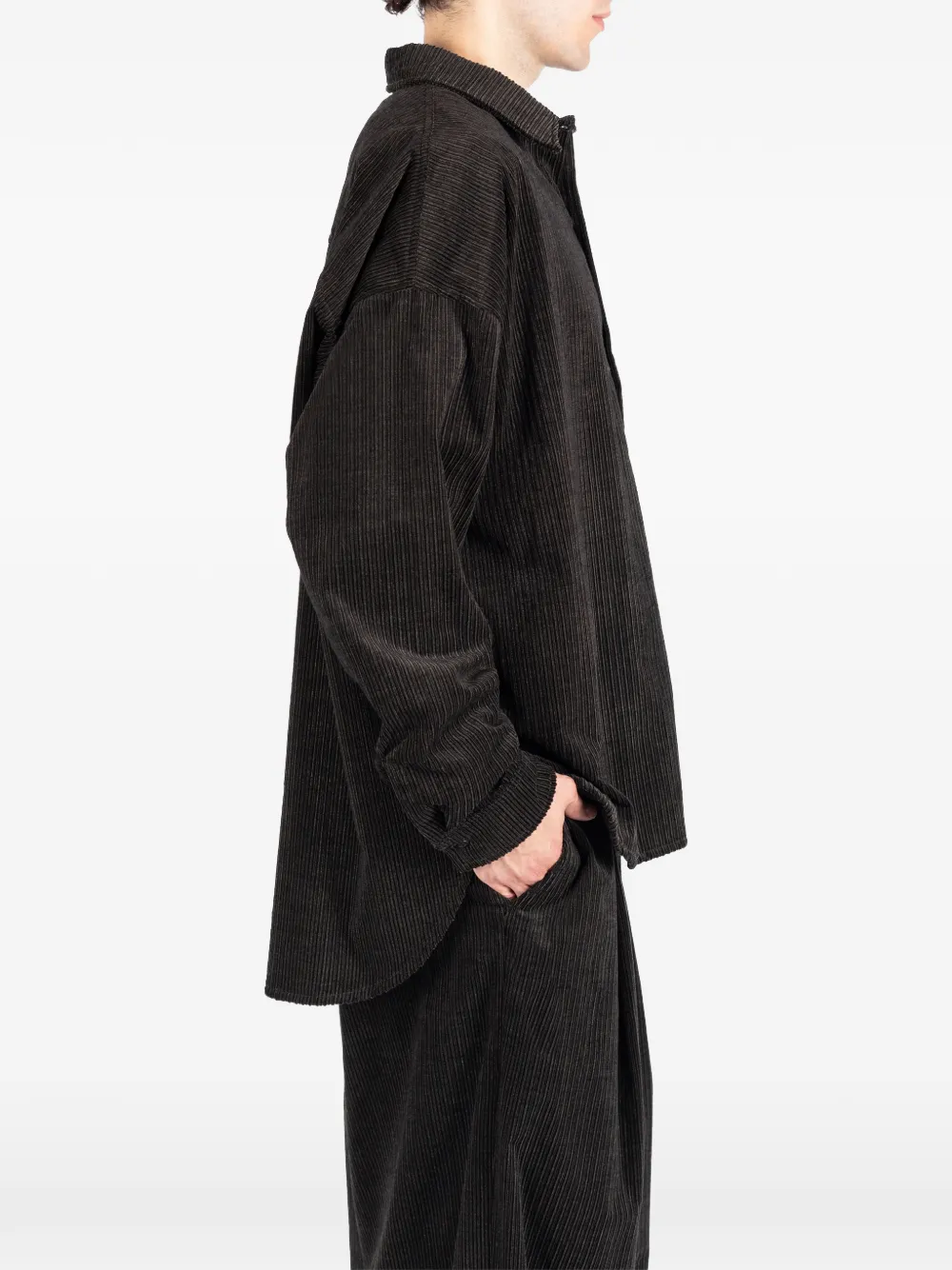 Société Anonyme Ribfluwelen shirtjack met lange mouwen Bruin
