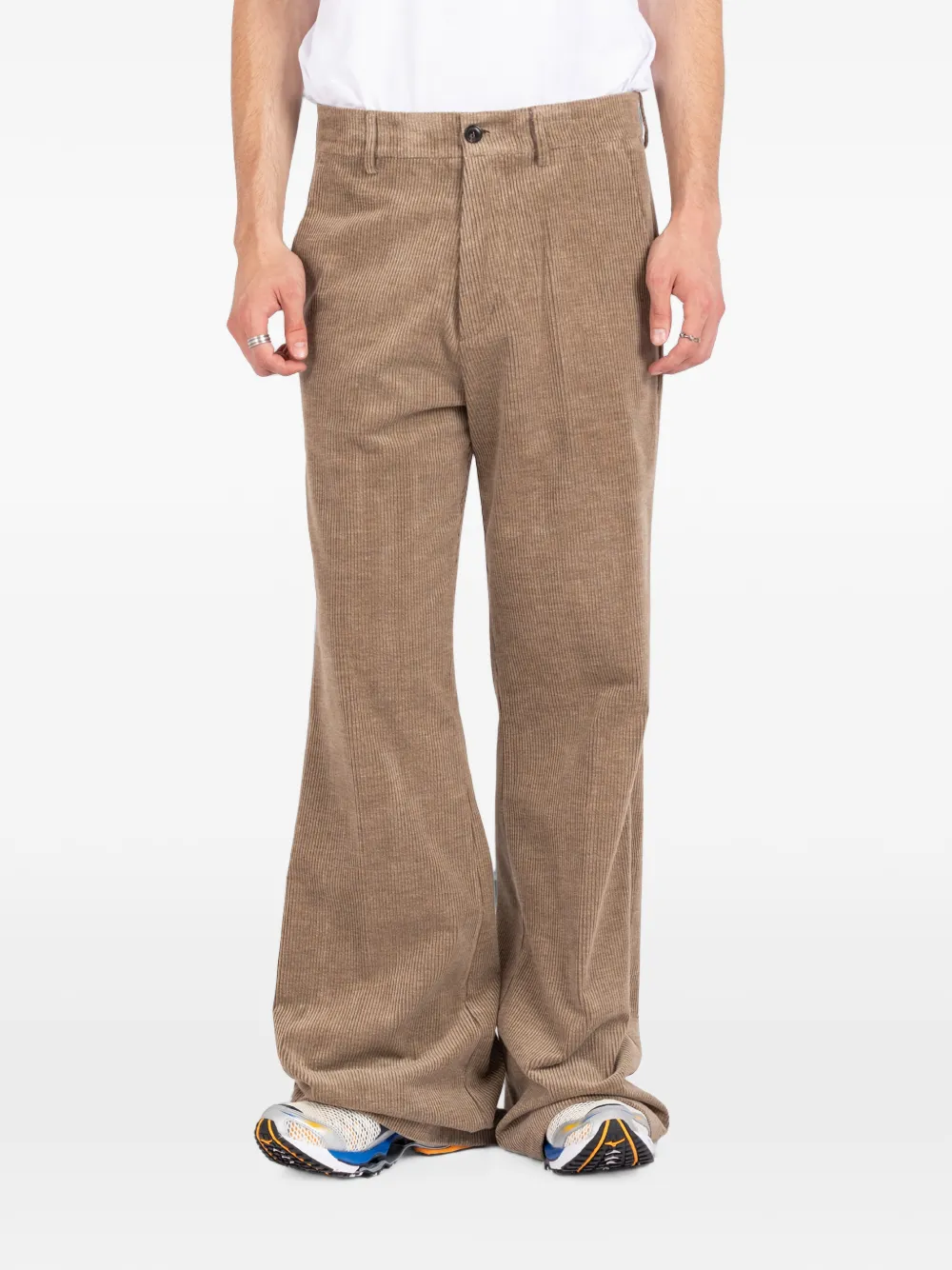 Société Anonyme Ribfluwelen broek met wijde pijpen Bruin