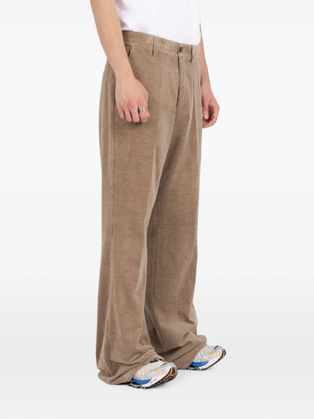 Société Anonyme Ribfluwelen broek met wijde pijpen Bruin