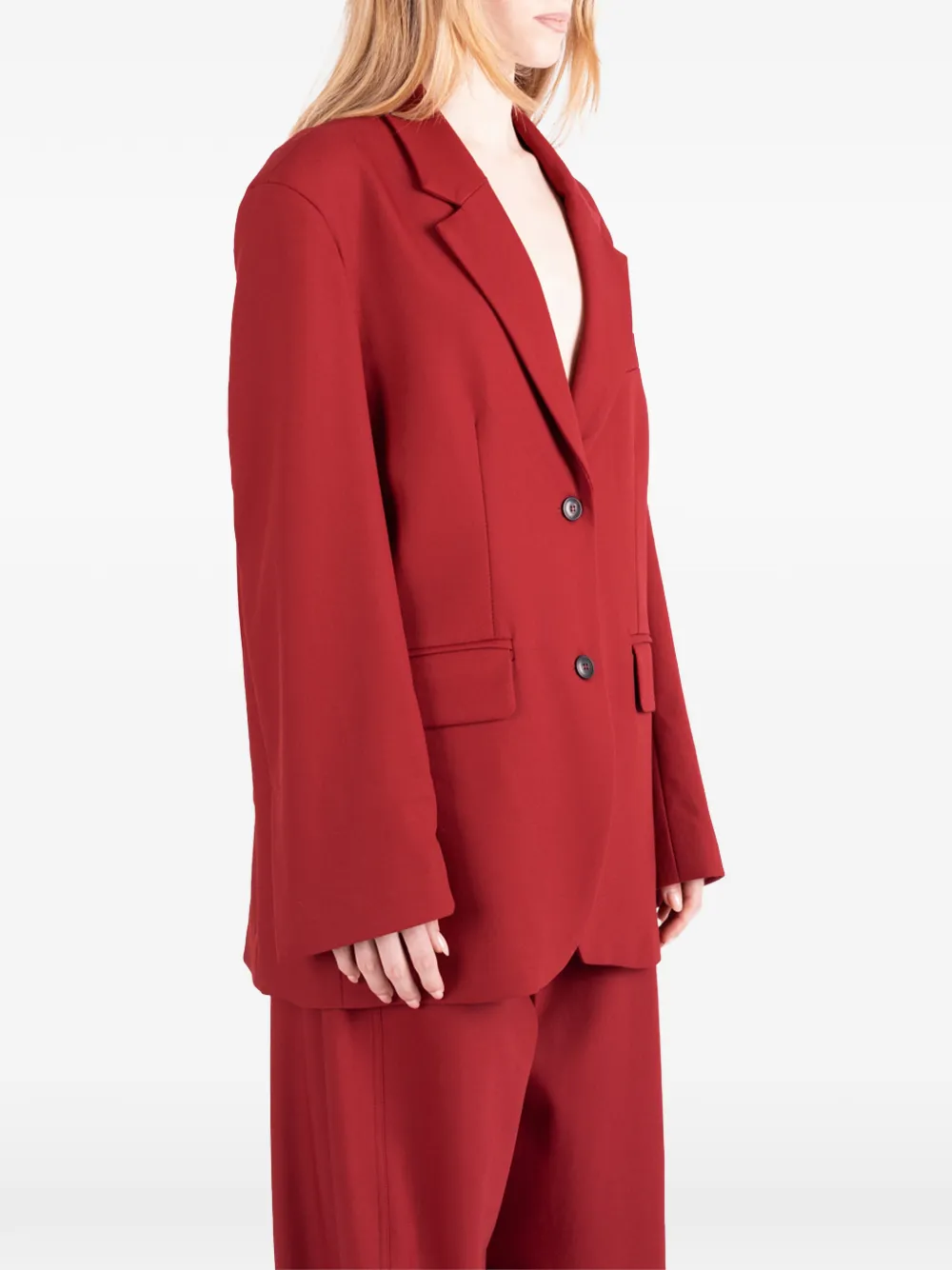 Société Anonyme Berry jack met gekerfde revers Rood