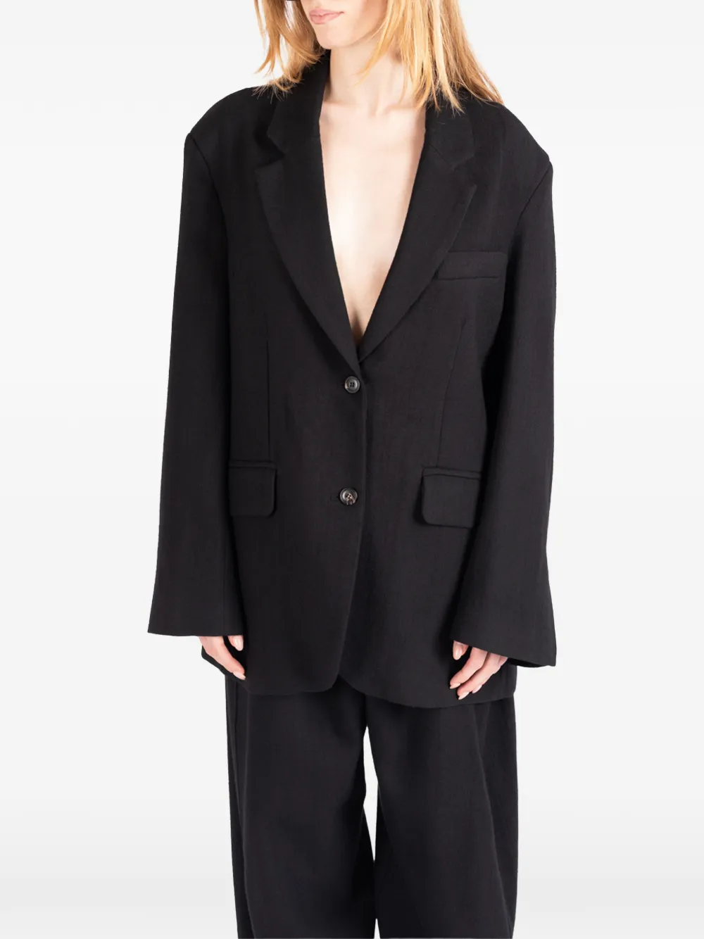 Société Anonyme Berry notched-lapel wool jacket - Schwarz