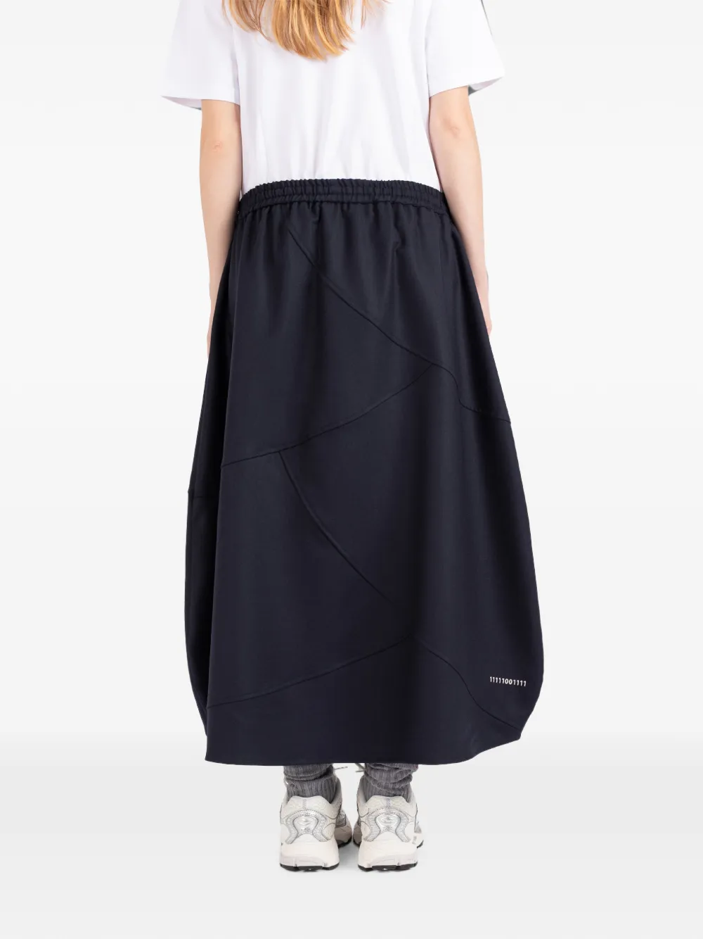 Société Anonyme Bunka midi-rok met asymmetrische vlakken Blauw
