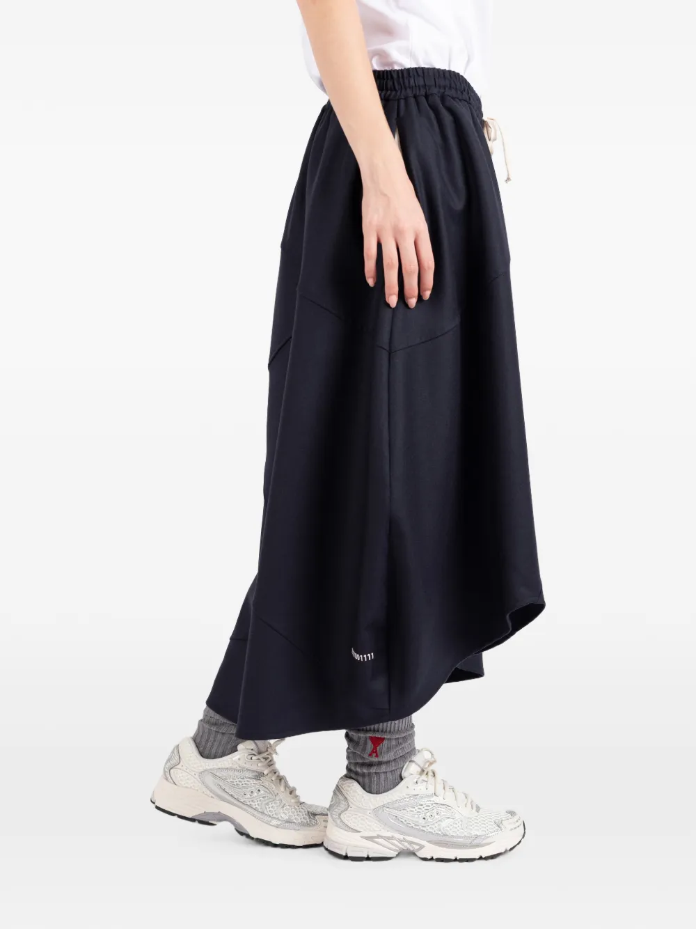 Société Anonyme Bunka midi-rok met asymmetrische vlakken Blauw