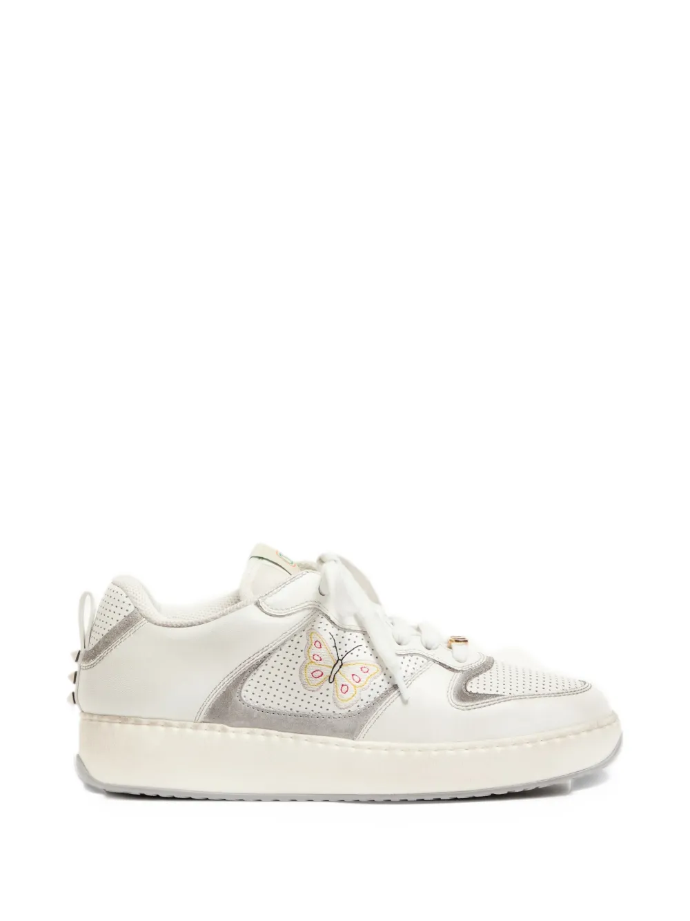 Valentino Garavani Sneakers Riseone con ricamo a farfalla - Bianco
