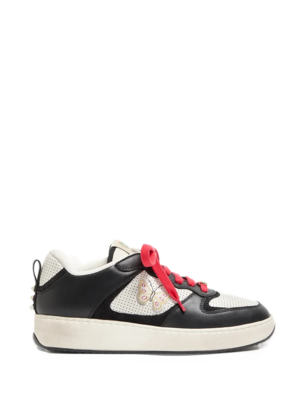 Valentino Garavani Riseone butterfly-embroidered sneakers - Black