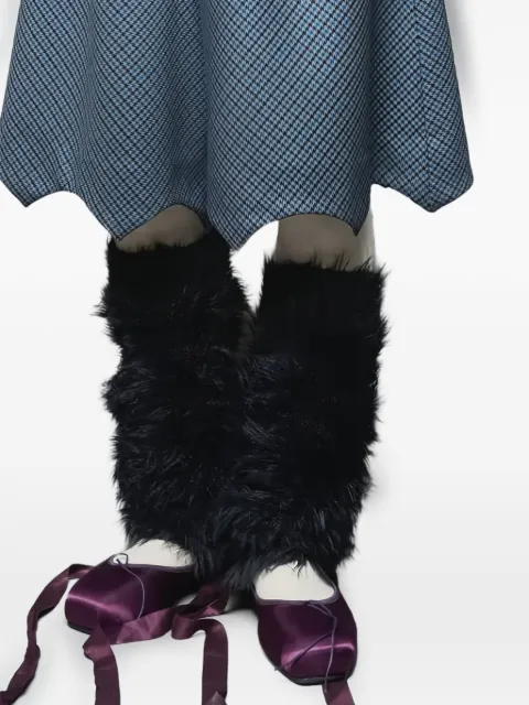 MASU faux-fur leg warmers