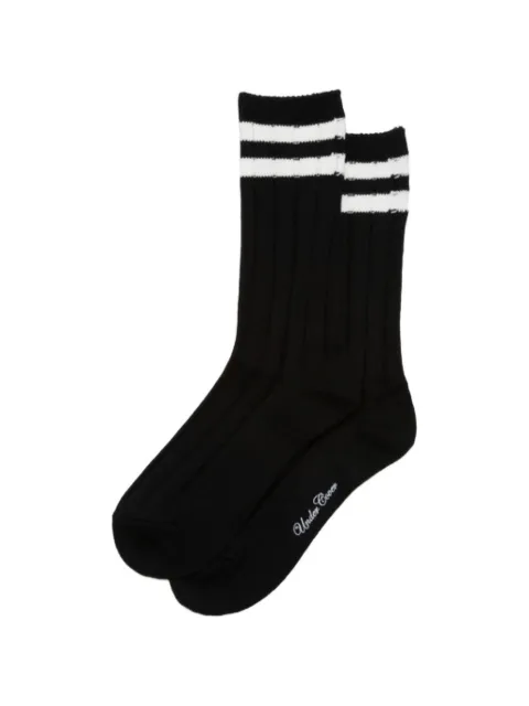 Undercover striped ribbed socks