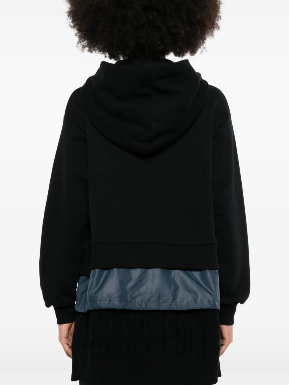Undercover Hoodie met gelaagd effect en rits Zwart