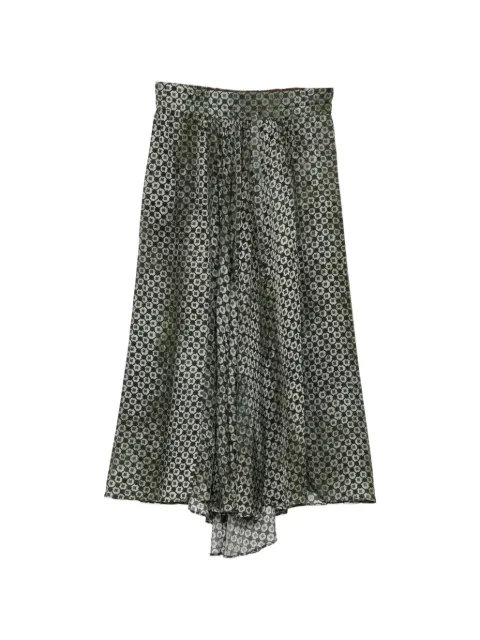Ziggy Chen geometric-print wide-leg trousers
