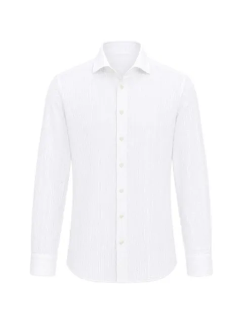 Bastoncino seersucker-texture long-sleeve shirt