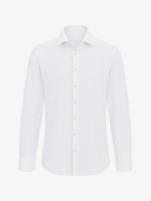 Bastoncino chemise à manches longues en seersucker 