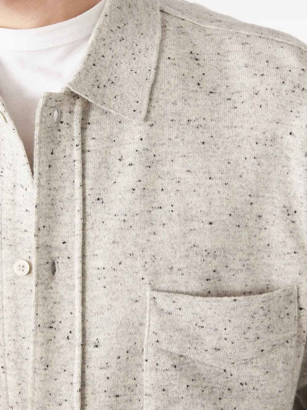 Officine Generale Marl gebreide trui met knopen Beige