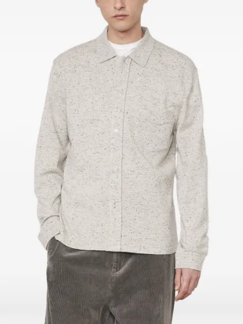 Officine Generale marl-knit button-up sweater