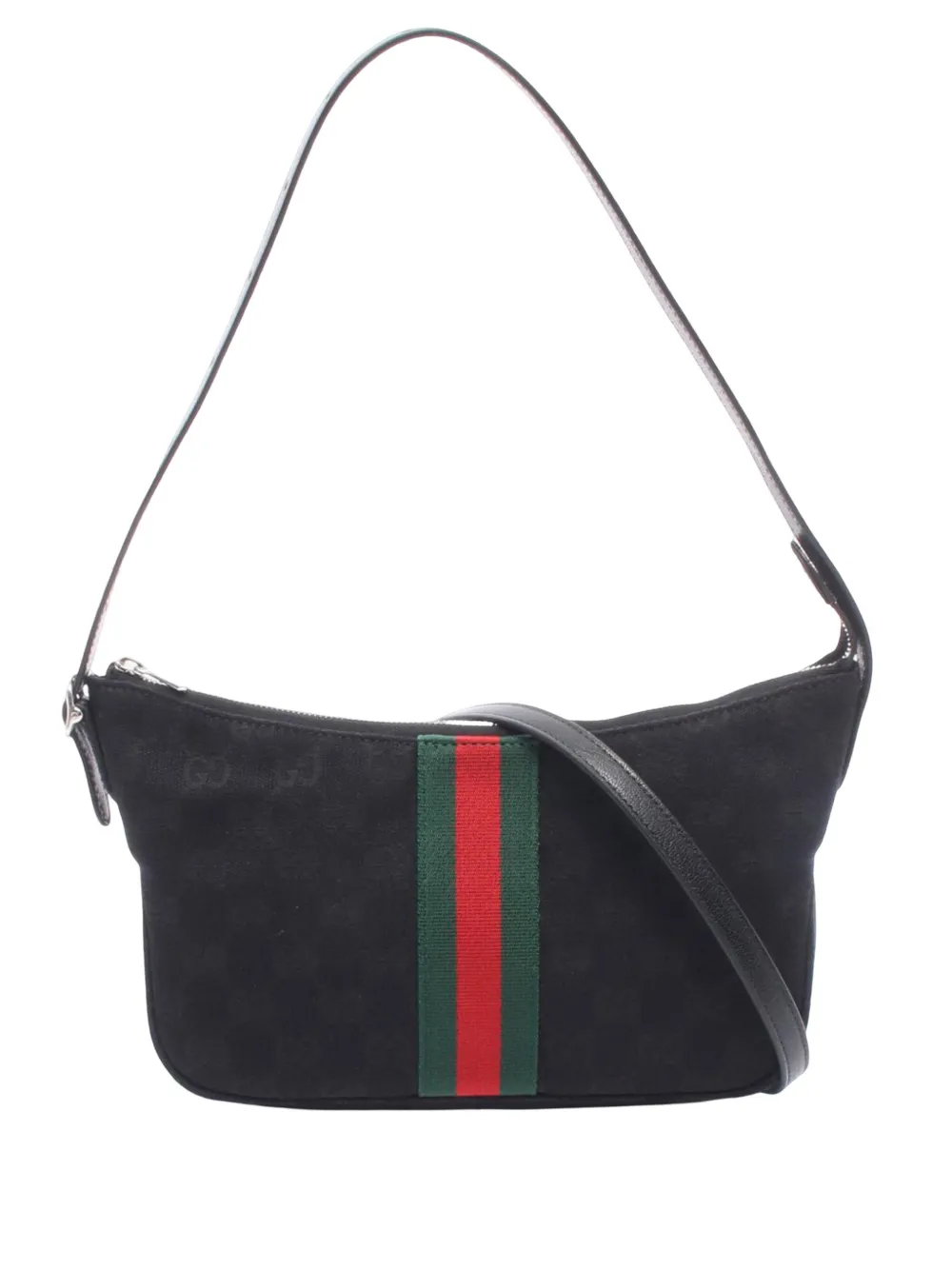 Gucci Pre-Owned 20th Century kleine Lunetta Satchel-Tasche aus GG Canvas - Schwarz