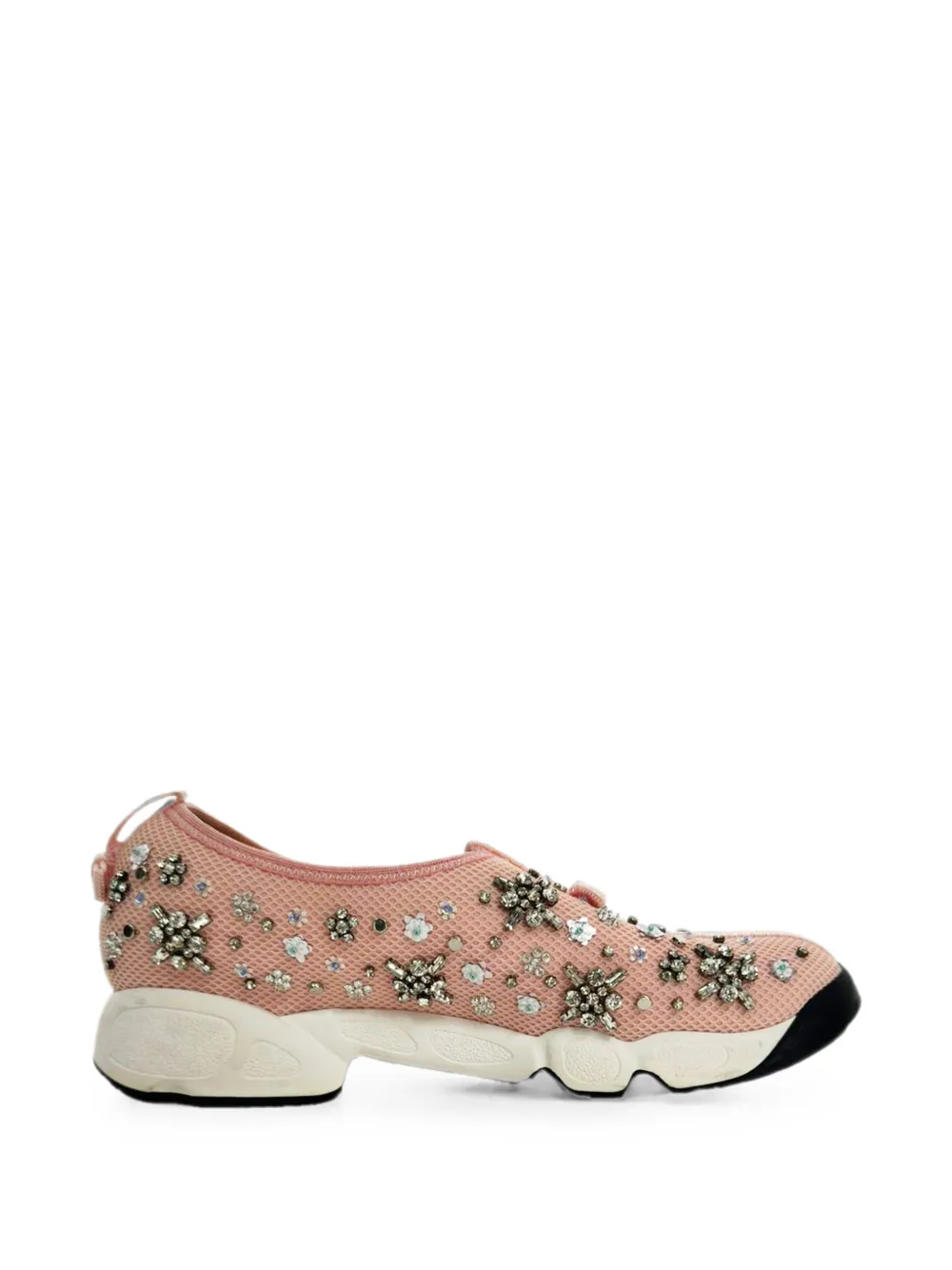 Christian Dior Pre-Owned Fusion crystal-embellished sneakers - Pink