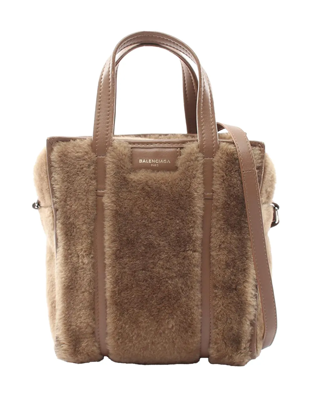 Balenciaga Pre-Owned 2018-2026 XS Fur Bazar Satchel-Tasche - Braun