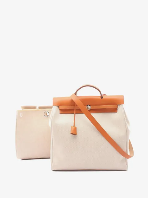 Hermès Pre-Owned bolsa satchel Herbag MM de piel Toile 1999