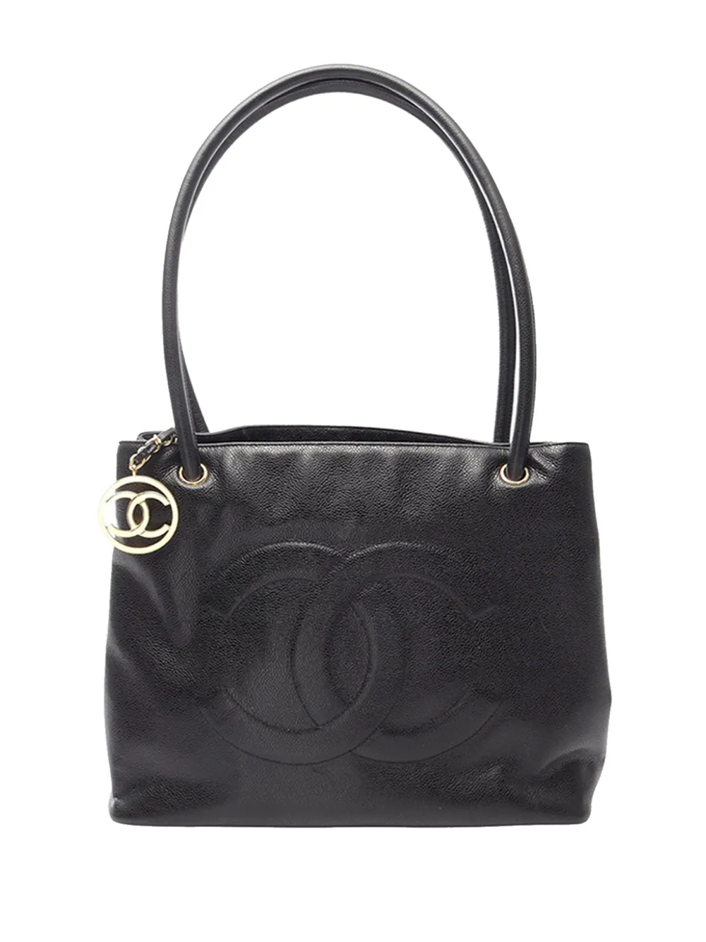 CHANEL Pre-Owned 1989-1991 CC Caviar tote bag - Black