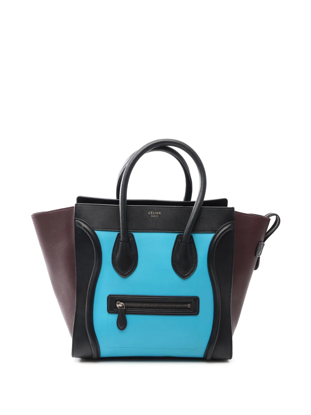Celine Pre-Owned 2010-2026 Mini Tricolor Leather Luggage tote bag - Blue