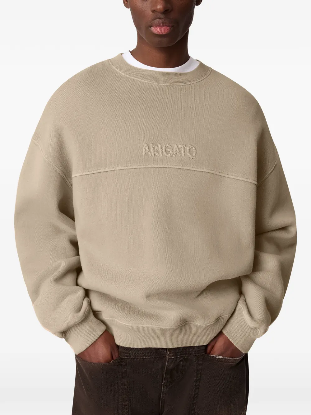 Axel Arigato Gens sweater met verwassen effect Beige