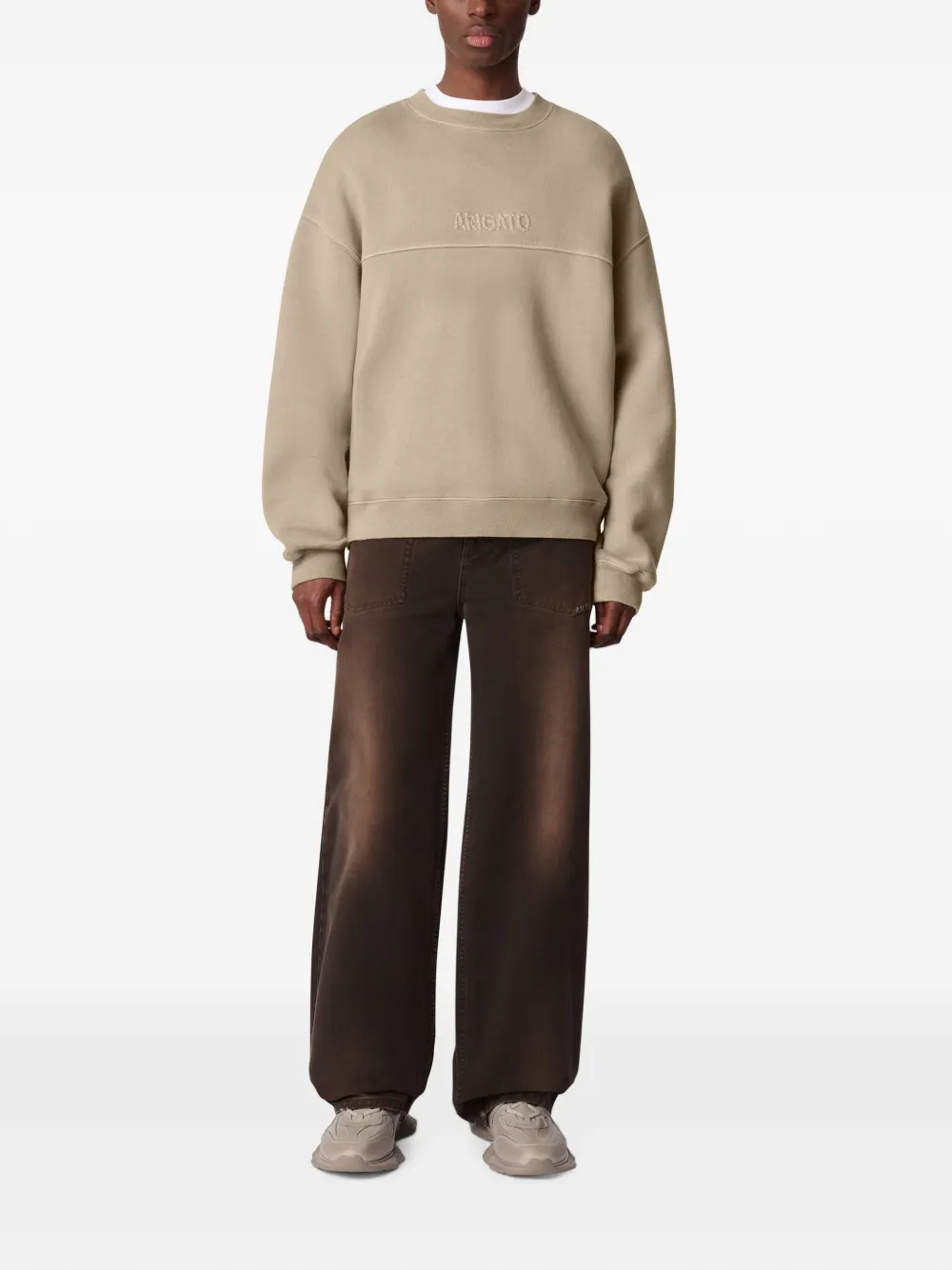 Axel Arigato Gens sweater met verwassen effect Beige