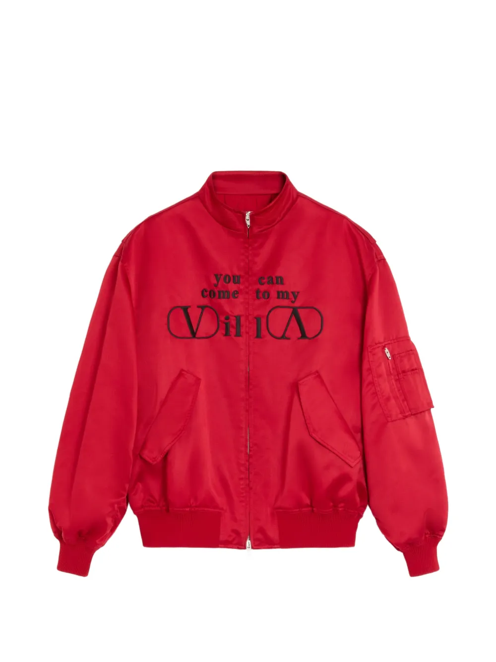 Valentino Garavani Bomberjack met geborduurd VLogo Rood