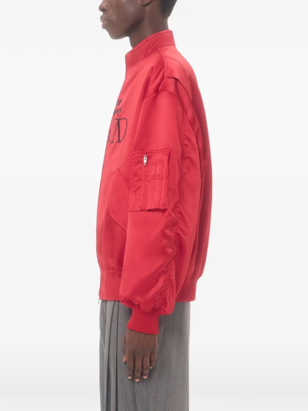 Valentino Garavani Bomberjack met geborduurd VLogo Rood