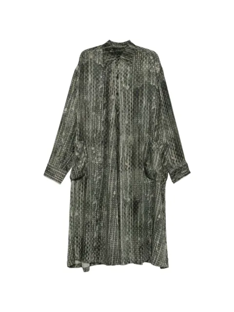 Ziggy Chen abstract-print button-up dress