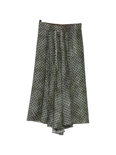 Ziggy Chen geometric-print drawstring skirt