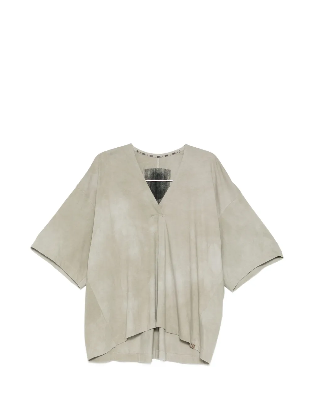 Ziggy Chen faded-effect V-neck T-shirt - Grün