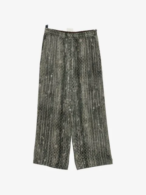 Ziggy Chen abstract-print drawstring trousers