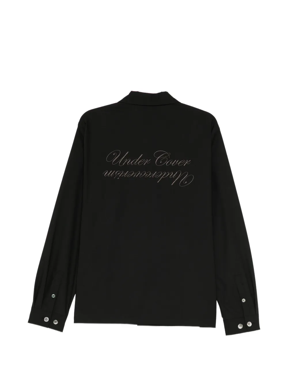 Undercover Overhemd met geborduurd logo Zwart