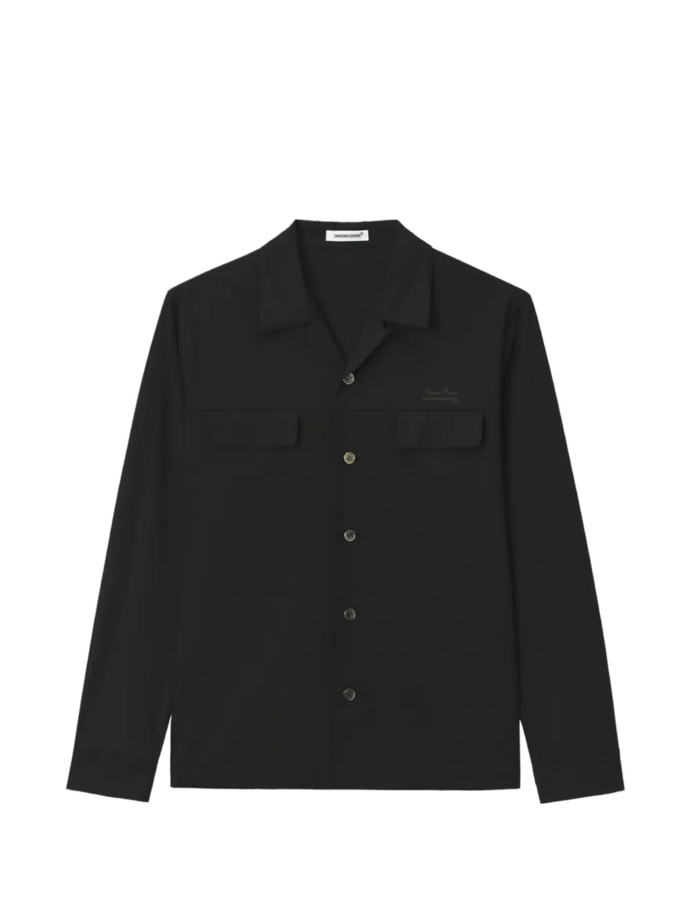 Undercover Overhemd met geborduurd logo Zwart