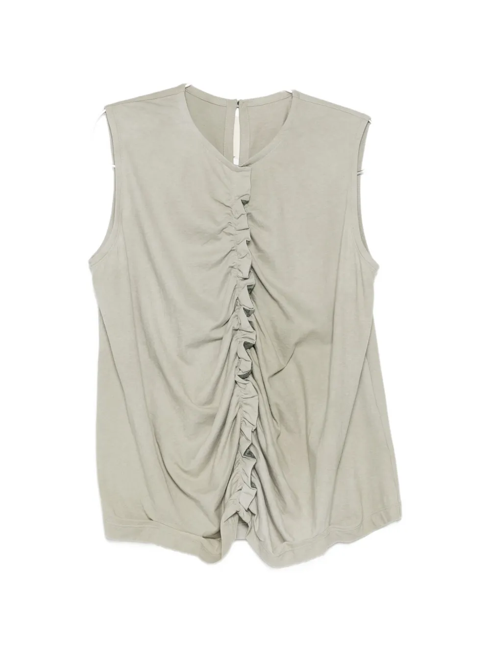 Ziggy Chen ruffled draped vest top - Verde