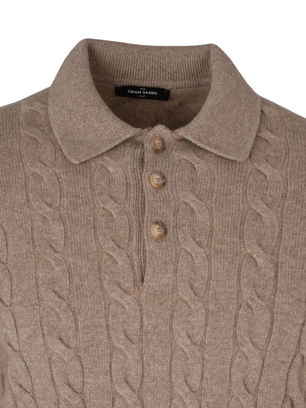 Gran Sasso Kabelgebreide trui Beige