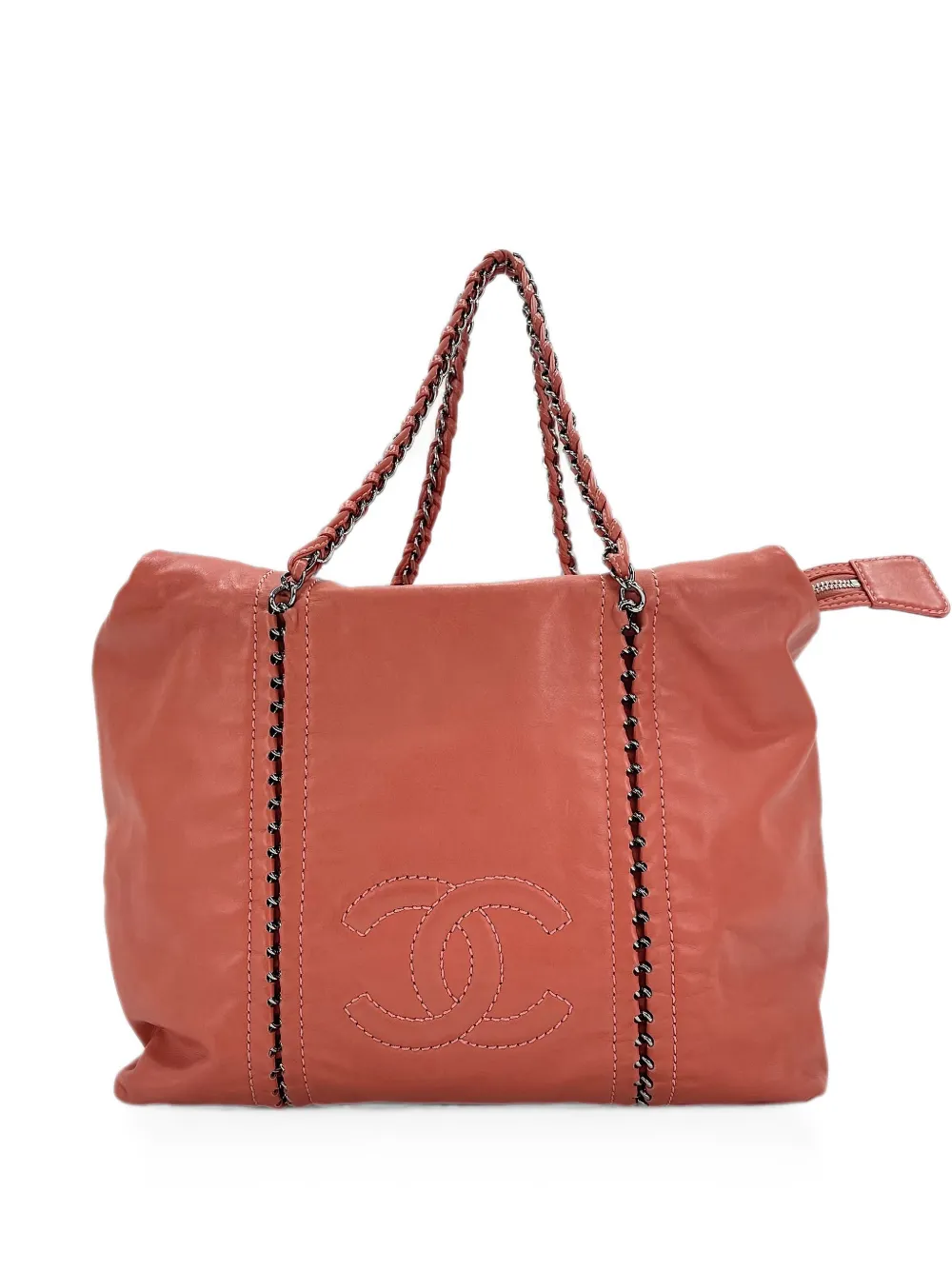 CHANEL Pre-Owned 2006-2009 interlocking CC tote bag - Orange